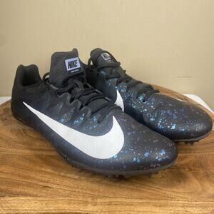 Nike Zoom Rival S9 Black Indigo Fog Speckled Mens Black Size 10.5 Track Spikes